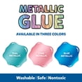 thumbnail image 2 of Elmer's Metallic Liquid Glue, Great for Making Slime, Washable, Teal, 5 Ounces, 2 of 7