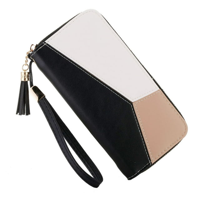 Large Capacity Wallet for Women Credit Card Holder PU Leather Wallet with Zipper