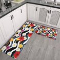 thumbnail image 2 of Pioneer Flower Floral Print Pattern Kitchen Rugs Sets Of 2, Anti Fatigue Non Slip Washable Floor Mats for Kitchen Sink Laundry, 17X30 Inch + 17X47 Inch, 2 of 6