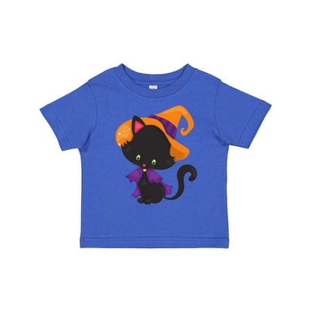 

Inktastic Halloween Cat Cute Cat Black Cat Witch Hat Gift Toddler Boy or Toddler Girl T-Shirt