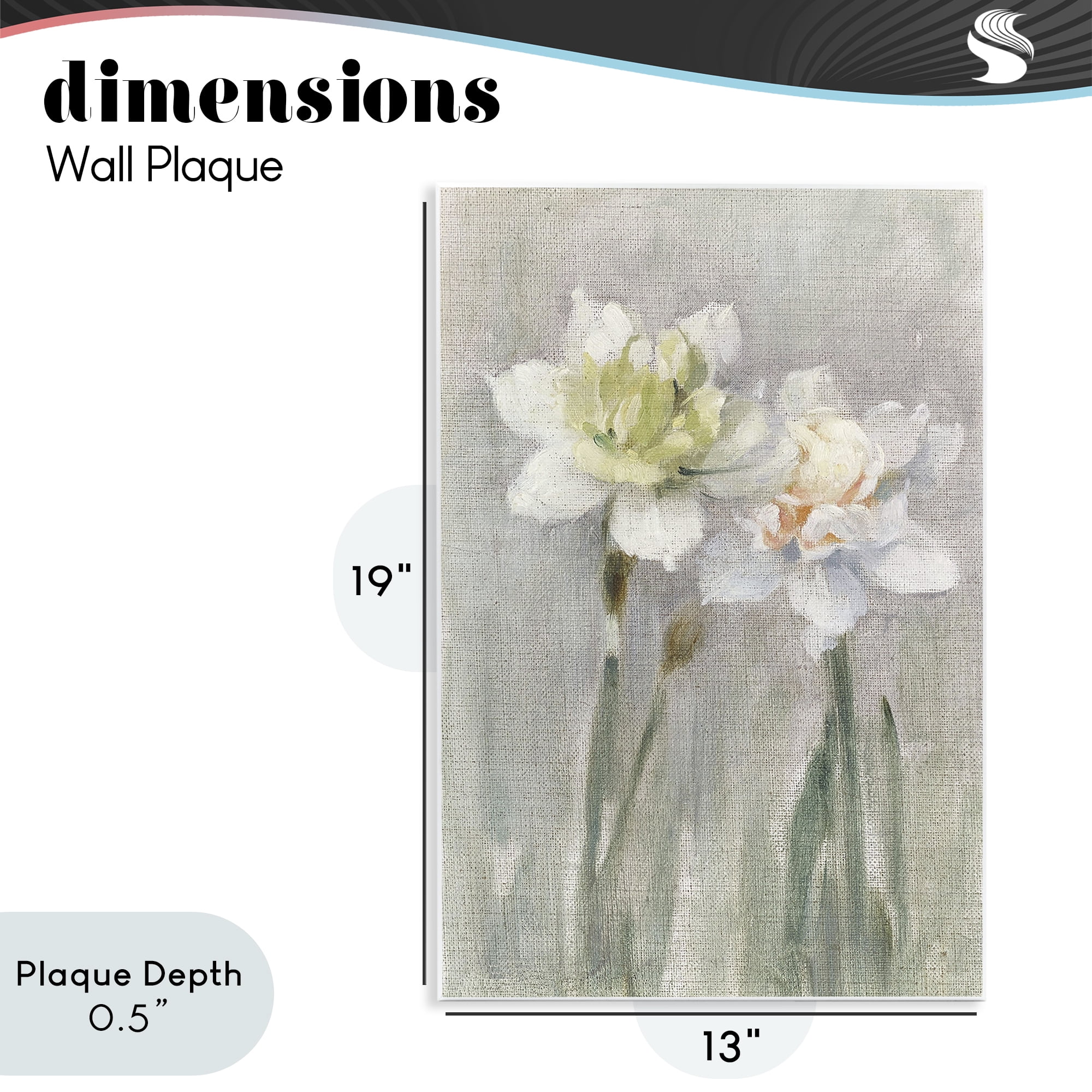 Stupell Industries Twin White Daffodils Wall Plaque Art, design by Stellar Design Studio