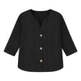 thumbnail image 6 of Cooling Shirts for Women Kelon Ladies Tops and Blouses Long Sleeve V Neck Summer Loose Fit Tops Trendy Dressy Casual Work Blouses, 5XL, 6 of 9