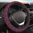 thumbnail image 5 of Logiee pink ribbon bows Print Breathable Elastic Steering Wheel Cover, Non-Slip Stretch Steering Wheel Protector,Universal 15 Inch Fit Auto, Suvs, Truck, 5 of 6