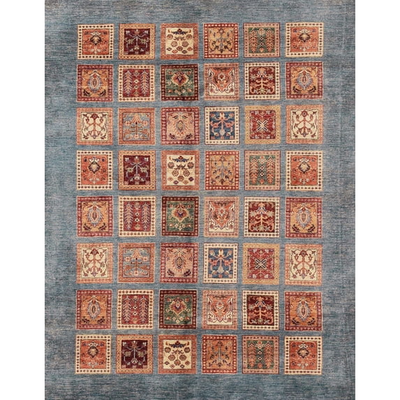 Ahgly Company Indoor Rectangle Abstract Camel Brown Abstract Area Rugs, 8' x 10'