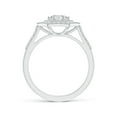 thumbnail image 2 of ANGARA Natural 0.6 Ct. Diamond Halo Engagement Ring in 14K White Gold for Women (Ring Size: 3), 2 of 10
