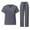 03# Gray, variant on Unisex Scrubs Medical Uniform, V-Neck with multiple pockets, for doctors, nurses, beauty salons Gray S