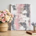 thumbnail image 2 of Canvas Wall Art, Pink Grey Abstract Framed Canvas Prints for Living Room Office, Modern Minimalist Smear Art Large Gallery Wrapped Wall Decor for Home Office, Gifts, 16"x24" Ship Next Day, 2 of 9