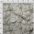 thumbnail image 3 of oneOone Georgette Viscose Light Gray Fabric Florals Sewing Material Print Fabric By The Yard 42 Inch Wide, 3 of 6
