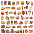 thumbnail image 3 of 50 pegatinas de comida y frutas para niños, pegatinas realistas de comida y frutas para álbumes de recortes, pegatinas grandes de comida y verduras lindas para botellas de agua Waterpro, 3 of 5