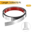 thumbnail image 2 of 2 Pack Stainless Steel Wall Molding Trim, 10Ft x 0.79 Inch, Peel and Stick Metal Trim, Self-Adhesive Mirror Trim, Mirrored Silver, 2 of 7