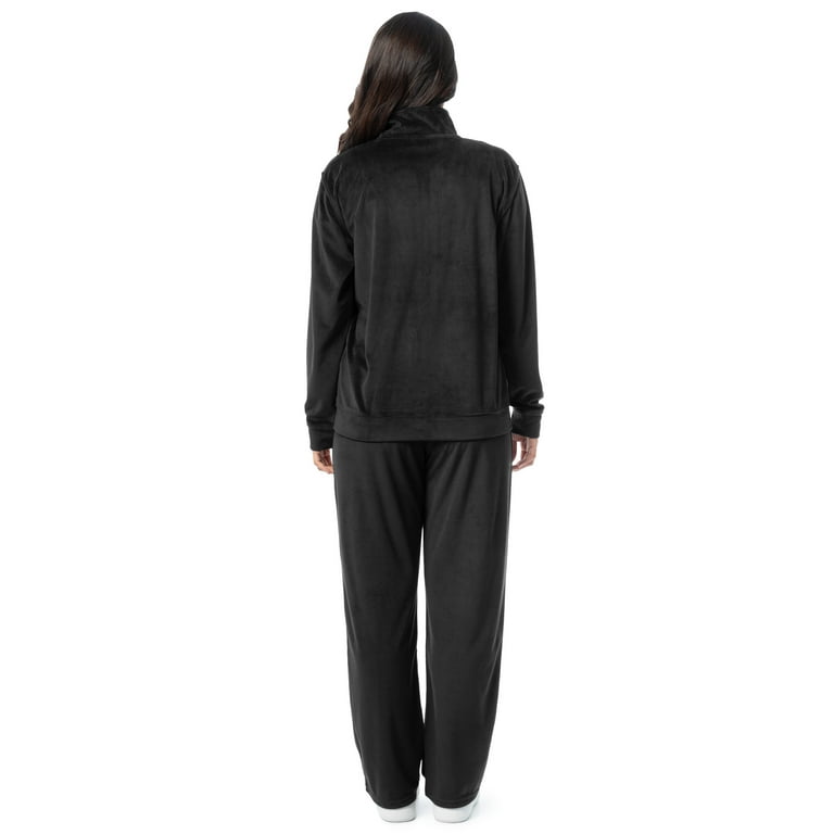 Athletic Works Women's Active Velour Zip-Up Track Jacket and Athletic Works Women's Active Velour Zip-Up Track Jacket and