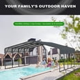 thumbnail image 5 of Zolyndo 20x20FT Heavy Duty Metal Carport with Galvanized Steel Roof, Outdoor Shelter for Cars, Trucks, Boats, Dark Gray, 5 of 9