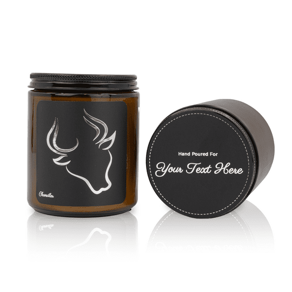 Taurus Zodiac Sign - Scented Soy Candle - Personalized Birthday Gift