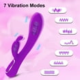 thumbnail image 2 of TLUDA Rechargeable Heated G Spot Vibrator Rabbit Vibrator Stimulator Personal Massager Sex Toys for Women Purple, 2 of 6