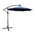 thumbnail image 4 of Royard Oaktree 10FT Patio Offset Umbrella w/Solar LED Lights Outdoor Cantilever Hanging Umbrella w/Crank & Cross Base UV Protection Sun Shade for Market Garden Lawn Deck Backyard Pool,Navy Blue, 4 of 7