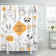 thumbnail image 1 of ABPHQTO Colección Spring Doodle Simple Animales lindos Pájaros Flores Cortina de ducha de baño perfecta para niños 165x180 cm ABPHQTO PKNMT66x72Shower-7834, 1 of 2