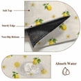 thumbnail image 6 of Cute Lemon Floral Area Rugs 4'x6', Washable Small Throw Rugs for Office Bathroom, Farmhouse Vintage Linen Texture Indoor Outdoor Rug Non-Slip Low Pile Carpet Runner Reversible Floor Mats, 6 of 8
