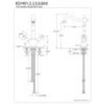 thumbnail image 2 of Kingston Brass KS1492AX Vessel Mounted Bathroom Faucet, Polished Brass, 2 of 2