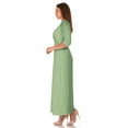 thumbnail image 3 of SR Women's Casual Wrap Floor Length Maxi Dress, 5X, Sage, 3 of 5