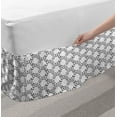 thumbnail image 2 of Abstract Bed Skirt, Simplistic Illustration of Arcs Formed of Hand Drawn Dashes, Elastic Bedskirt Dust Ruffle Wrap Around for Bedding Decor, 4 Sizes, Charcoal Grey and Pearl, by Ambesonne, 2 of 2