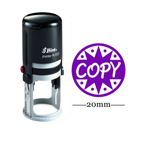 COPY Round Self Inking Office Stationary Stamp Personalized Custom Shiny 20mm Rubber Stamp