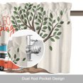 thumbnail image 6 of Kitchen Cafe Valance Curtain for Small Windows,Summer Camping RV Green Leaves Rod Pocket Short Valances,42x12in, 6 of 9