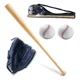 thumbnail image 1 of Bates Guantes De Beisbol Bate De Madera De 29 In 4 En 1, 1 of 6