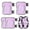 Purple, variant on Threns 6Pcs Kids Knee Pads and Elbow Pads Ajustable Wrist Guards Set Kids Protective Gear Set for Skating Cycling Bike Rollerblading Scooter