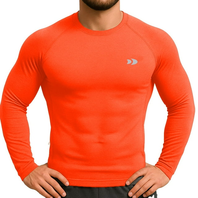 DI & DU Playera De Licra Deportiva Elastica Confort Manga Larga Gym
