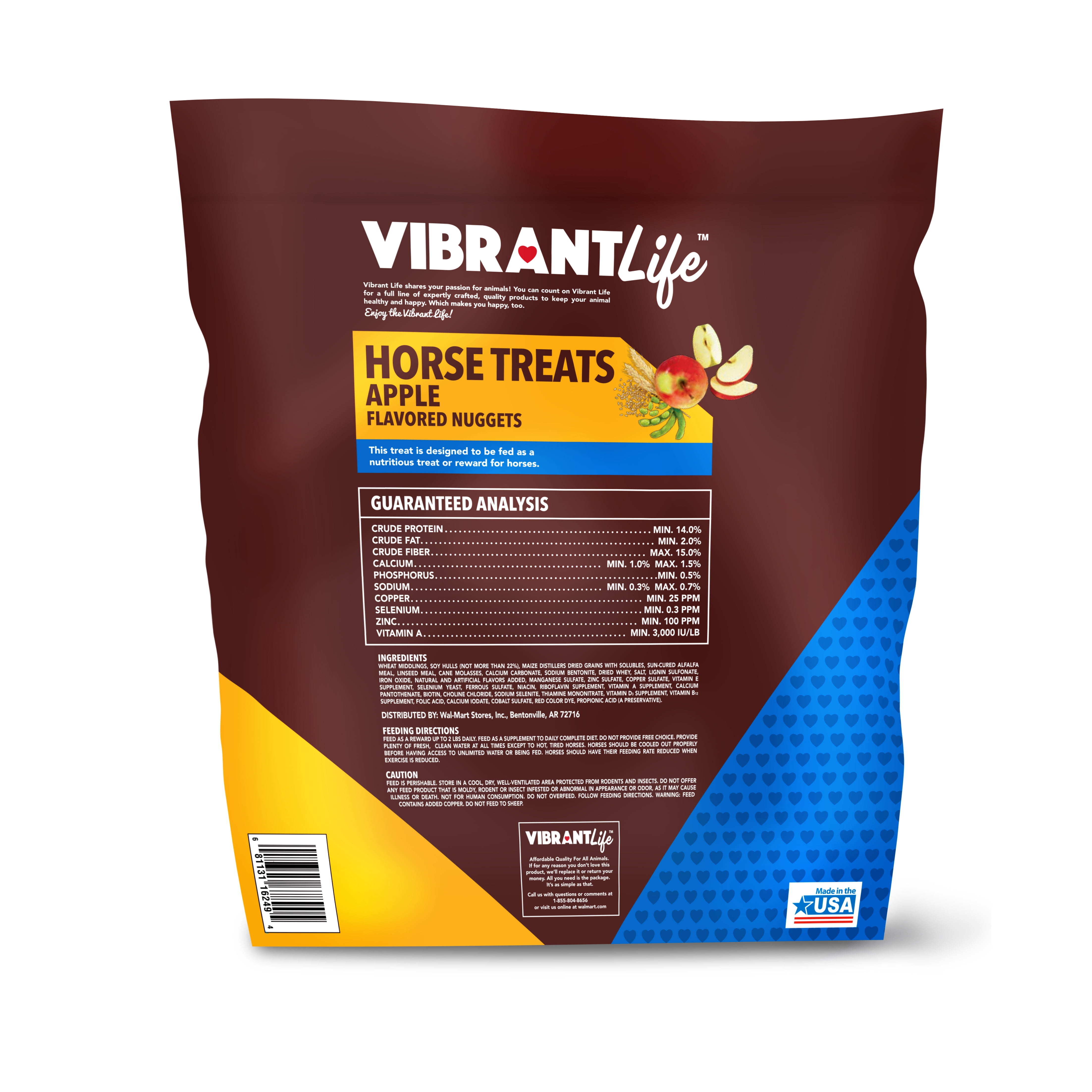 Vibrant Life Apple Flavored Horse Treat Nuggets, 4 lb