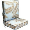 Outdoor Deep Seating Replacement Cushion, Slate Blue with Brown Leaf Print