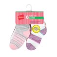thumbnail image 2 of Hanes Infant/Toddler Girls' Ankle Socks, Smooth Toe Seam, 6-Pairs Assorted 6-12, 2 of 2