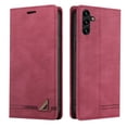 thumbnail image 2 of Compatible with Samsung Galaxy S24 Plus Wallet Case with Card Holder,Women Men RFID Blocking PU Leather Vintage Folio Kickstand Flip Retro TPU Protective Credit Card Slots Phone Case,Red, 2 of 11