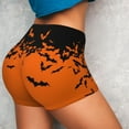 thumbnail image 5 of Athletic Shorts for Women, Halloween With Black Bats Seam Womens Shorts High Waisted Sport Running Workout Gym, 5 of 8
