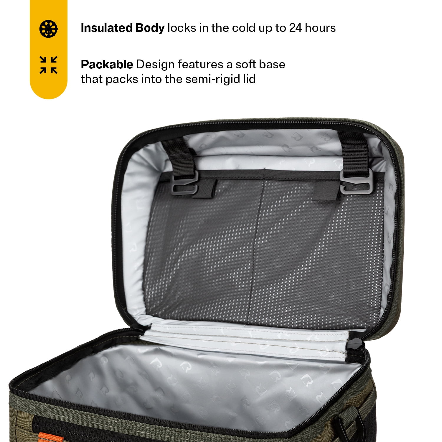 RTIC 15-Can, 16 Qt, Collapsible Soft Cooler with Bottle Opener, Olive
