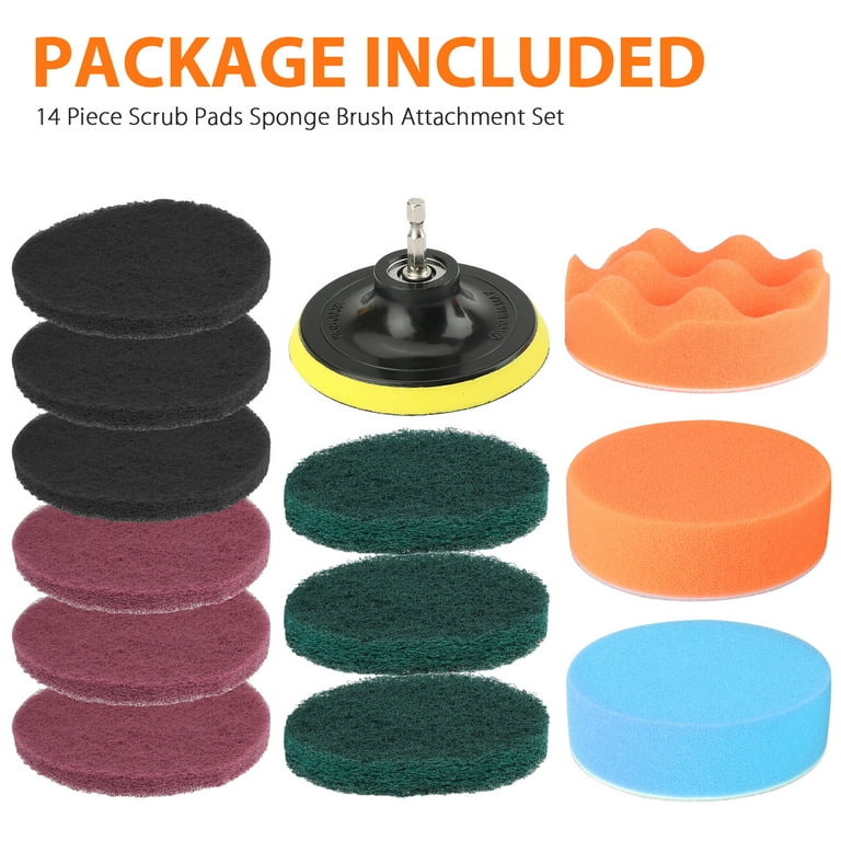 Car Buffing and Polishing Kit for Drill 14Pcs Drill Polishing Wheel Foam  Conical Buffing Sponge Pads Set for Automotive Car