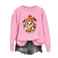 thumbnail image 5 of Aboser Womens Halloween Graphic Pullover Sweatshirt Cute Pumpkin Shirts Chic Clothes Soft Long Sleeve Crewneck Sweatshirts, 5 of 6