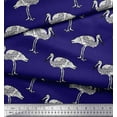 thumbnail image 2 of Soimoi Crepe Silk Fabric Heron Block Print Fabric by The Yard 42 Inch Wide, 2 of 3