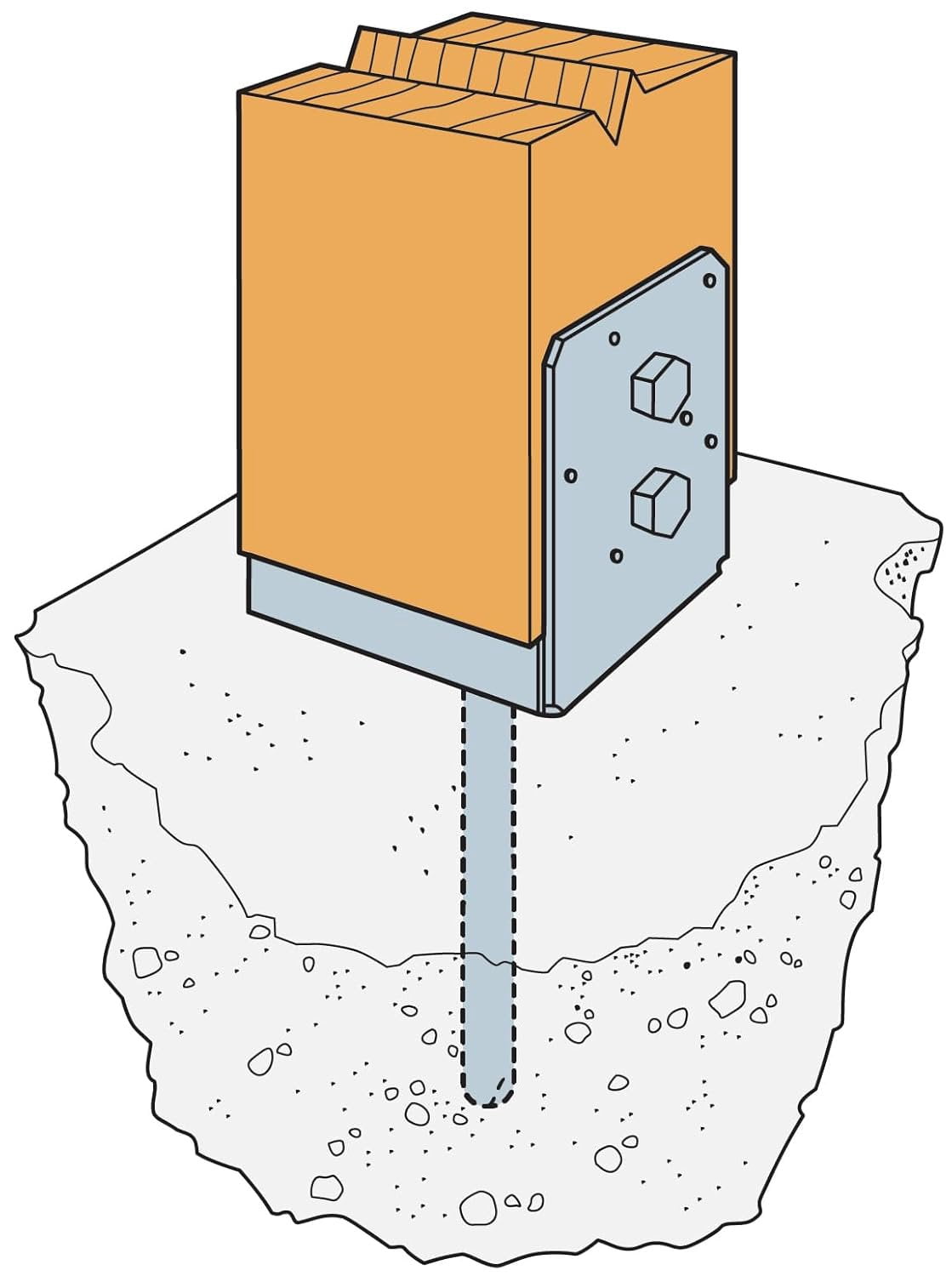 Simpson Strong-Tie ABU66RZ ABU ZMAX Galvanized Adjustable Standoff Post Base for 6x6 Rough Pack of 10