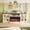 White, variant on Sunmthink Farmhouse TV Stand with 36" Fireplace for TVs up to 100", Media Entertainment Center with Adjustable Shelves and Large Storage Cabinets, for Living Room, Black