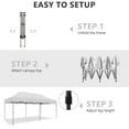 thumbnail image 4 of Outdoor Basic 10' x 20' Pop up Instant Canopies Tent with Wheeled Carrying Bag for Party Commercial Activity,White, 4 of 8