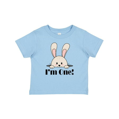

Inktastic First Birthday Baby Bunny 1 Year Old Gift Baby Boy or Baby Girl T-Shirt