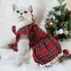 thumbnail image 4 of Ropa navideña para perros, vestido navideño, lindo conjunto de ropa para cachorros, ropa para mascotas pequeñas con falda de lazo, adecuada para decoración de fiestas navideñas, ropa de poliéster para, 4 of 6