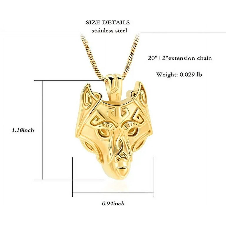 Wolf store urn necklace