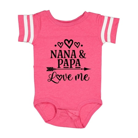 

Inktastic Nana Papa Love Me Grandchild Gift Baby Boy or Baby Girl Bodysuit