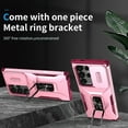 thumbnail image 6 of Dteck for Samsung Galaxy S24 Ultra Case with Slide Camera Cover,Magnetic Rotated Kickstand Rubber Case Hard PC Camera Protection Military Grade Shockproof Heavy Duty Protective Cover,Pink, 6 of 8