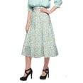 thumbnail image 3 of Moomaya Jupe en Coton avec Taille Élastique à Enfiler Jupe Évasée Imprimée Tenue d'Été, 3 of 5