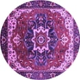 thumbnail image 1 of Ahgly Company Indoor Round Oriental Purple Industrial Area Rugs, 3' Round, 1 of 4