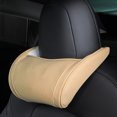 thumbnail image 4 of Almohada de soporte para la cabeza del asiento de coche, almohada de cuero para el cuello del asiento del coche para Tesla modelo 3 X S, 4 of 7