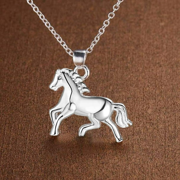 Horse Necklace Earrings for Girls Dainty Horse Charm Pendant